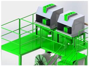 C Type Double De-Canning Unit With Platform